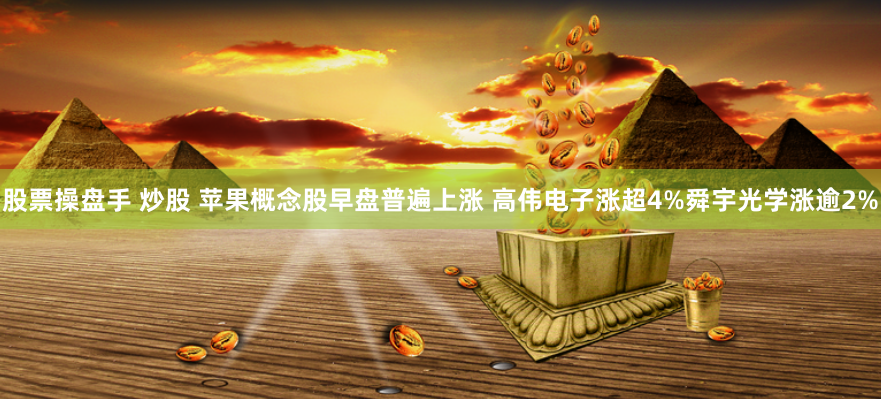 股票操盘手 炒股 苹果概念股早盘普遍上涨 高伟电子涨超4%舜宇光学涨逾2%